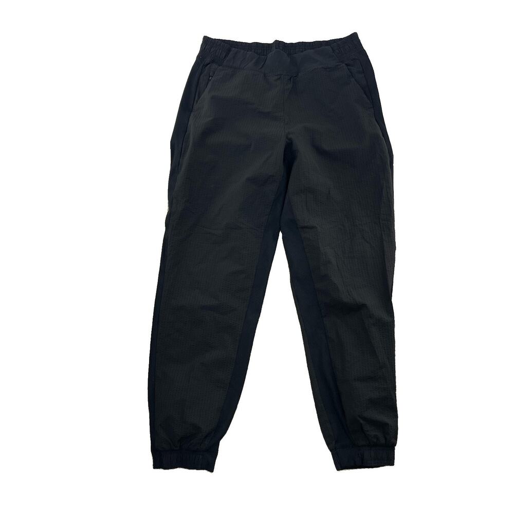 Athleta Textured Brooklyn Joggers Size 10 Black Women Pull On 27 Inseam 39-23